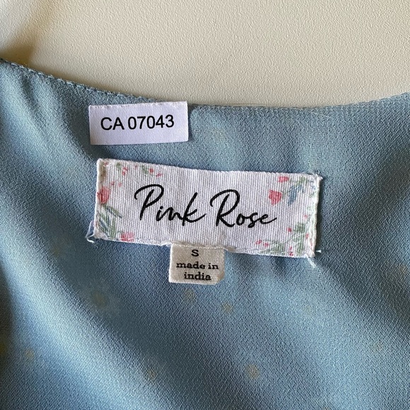 PINK ROSE Daisy Print Blue Tank Top, Adjustable Straps, Summer - Picture 5 of 7